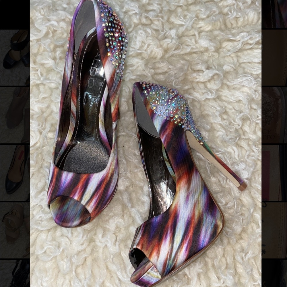 Aldo Rhinestone Colorful High Heels